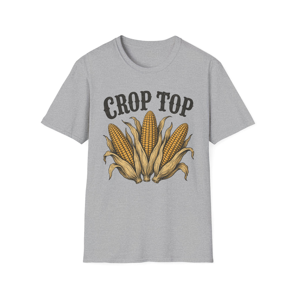 Crop Top T‑Shirt — Corn Graphic Farm Tee