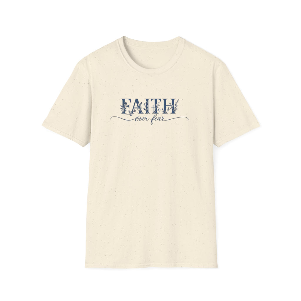 Faith Over Fear Christian T-Shirt | Floral Faith Graphic Tee | Inspirational Religious Shirt | Women's Church Gift