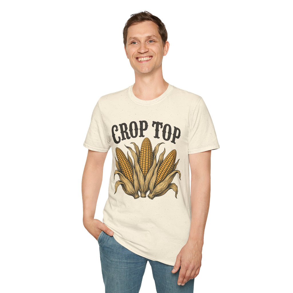 Crop Top T‑Shirt — Corn Graphic Farm Tee