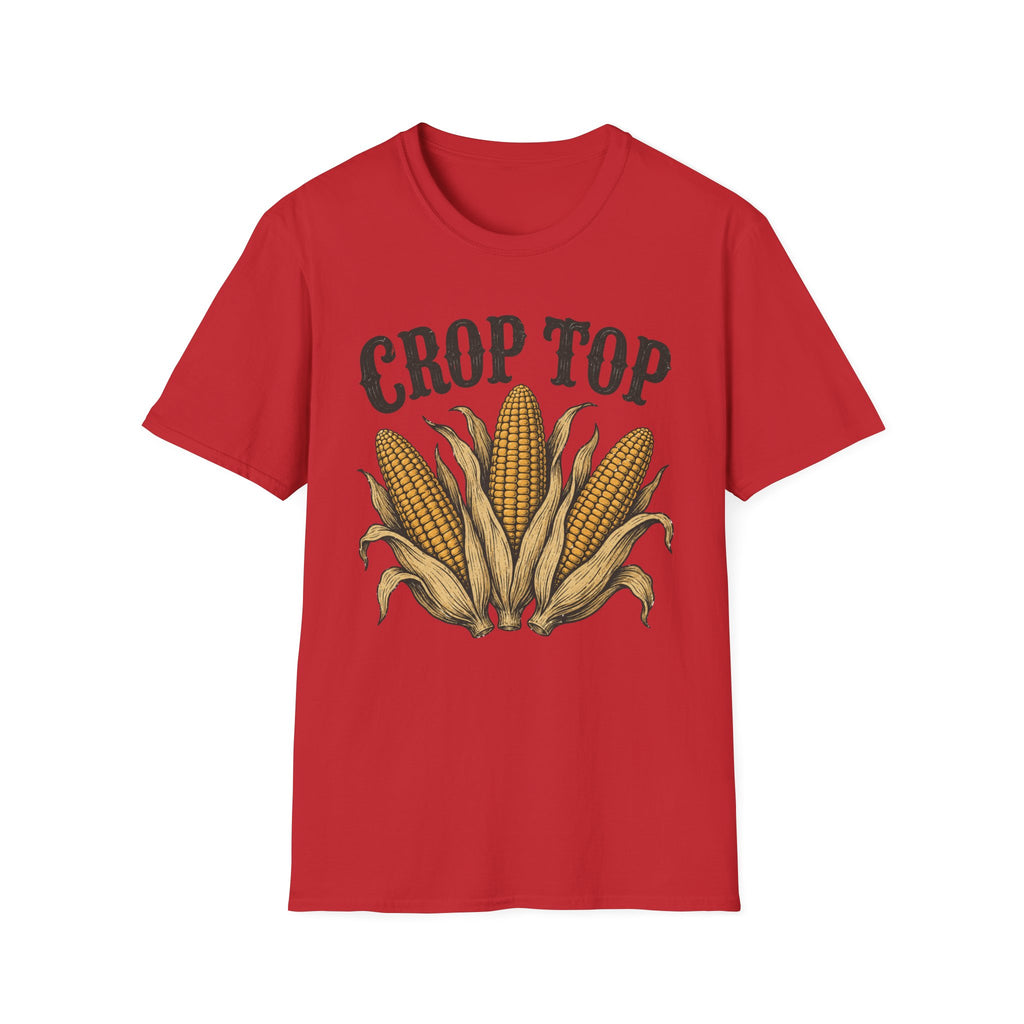 Crop Top T‑Shirt — Corn Graphic Farm Tee