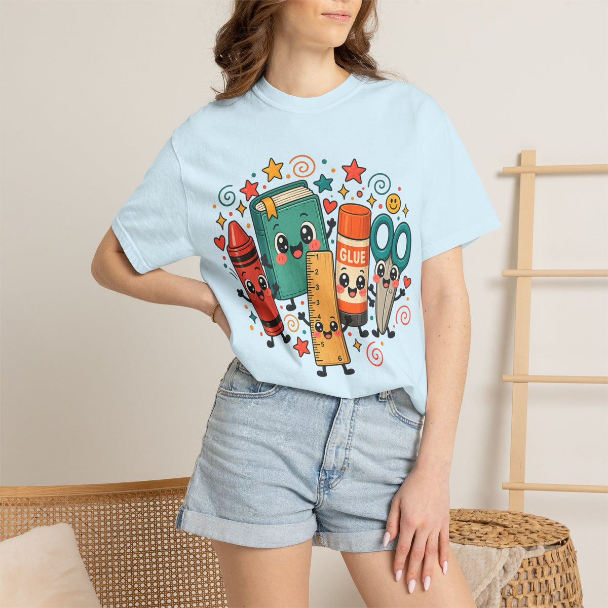 Cute Teacher School Supplies Shirt | Retro Classroom Teacher Tee | Back to School Gift