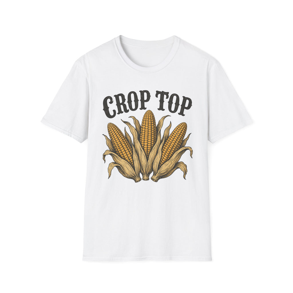 Crop Top T‑Shirt — Corn Graphic Farm Tee