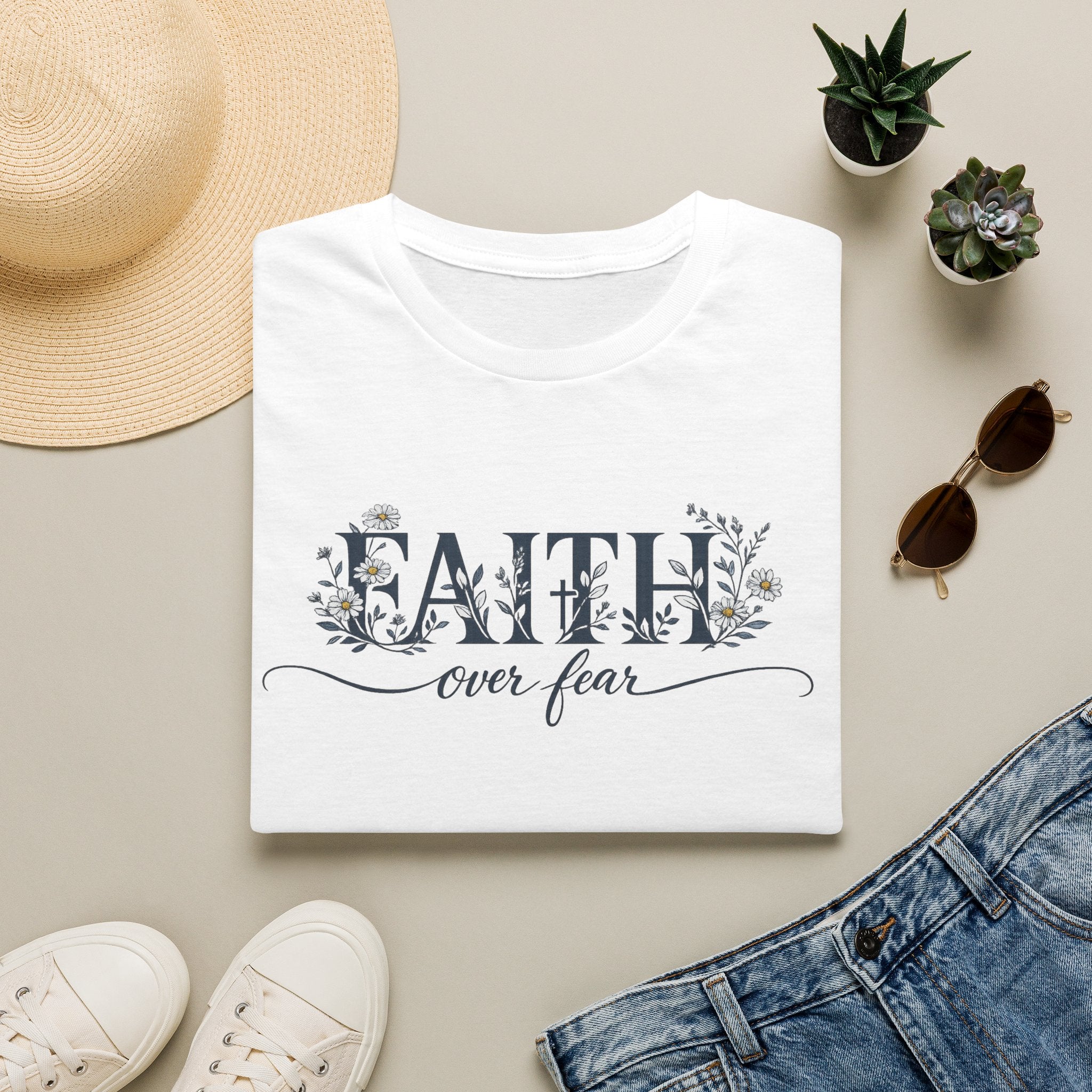Daisies Faith Over Fear T-Shirt