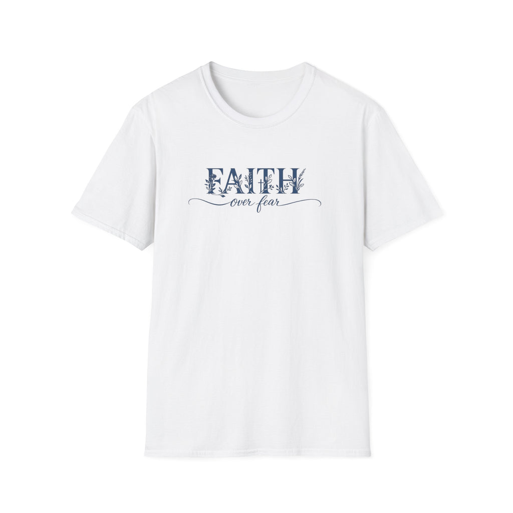 Faith Over Fear Christian T-Shirt | Floral Faith Graphic Tee | Inspirational Religious Shirt | Women's Church Gift