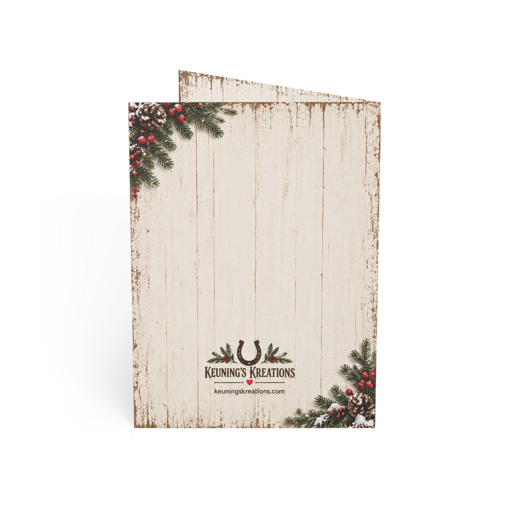 Funny Christmas Mule Greeting Cards, Set of 10 – “The Reindeer Said I Could Have Them” – Country Christmas Cards