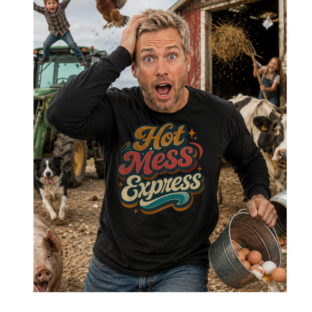 Hot Mess Express Teacher Shirt | Funny Classroom Chaos Tee | Retro Vintage Teacher Life T-Shirt