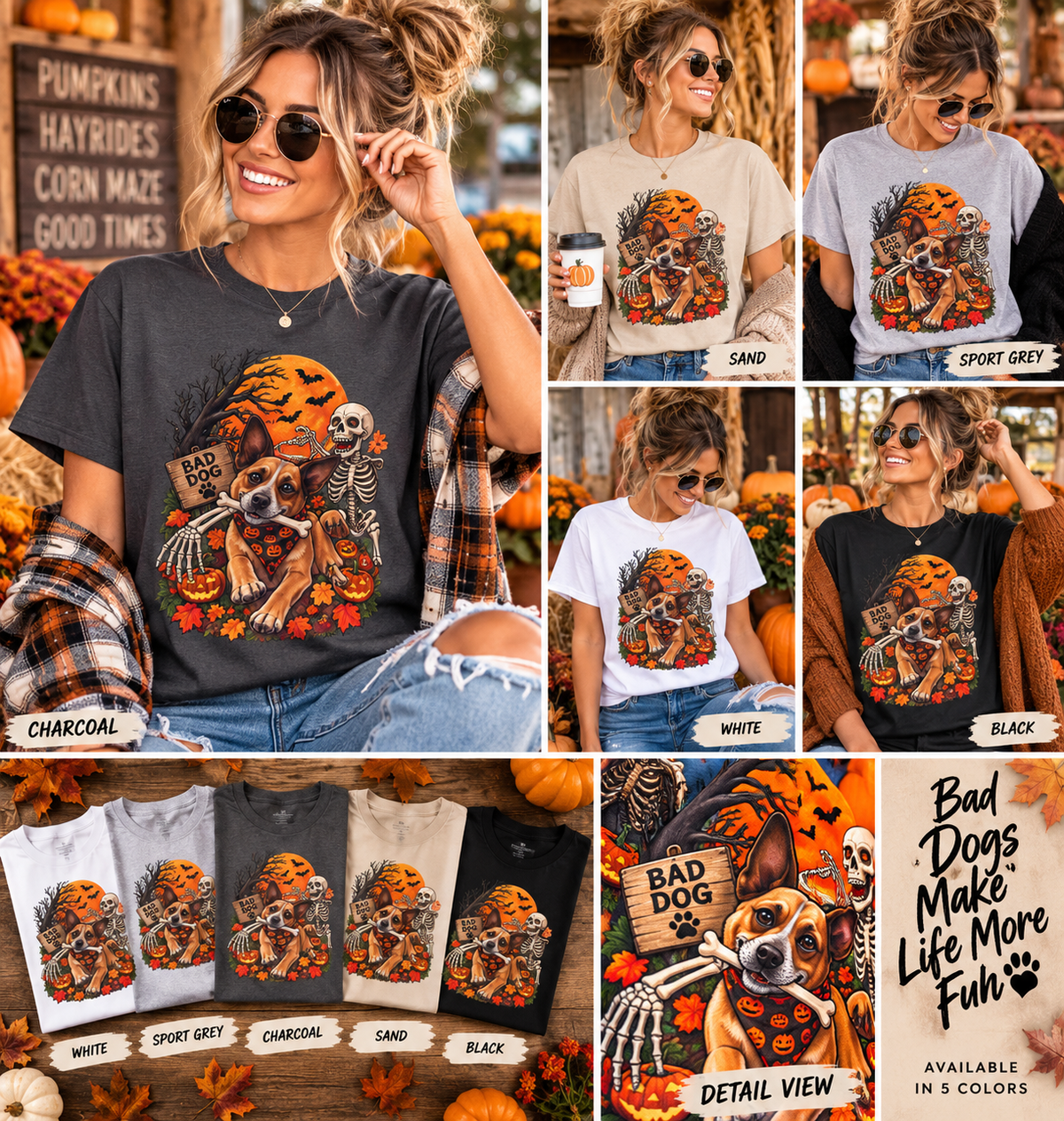 Funny Halloween Dog Shirt, Skeleton Arm Dog Tee, Spooky Dog Mom Shirt, Halloween Pet Lover Gift