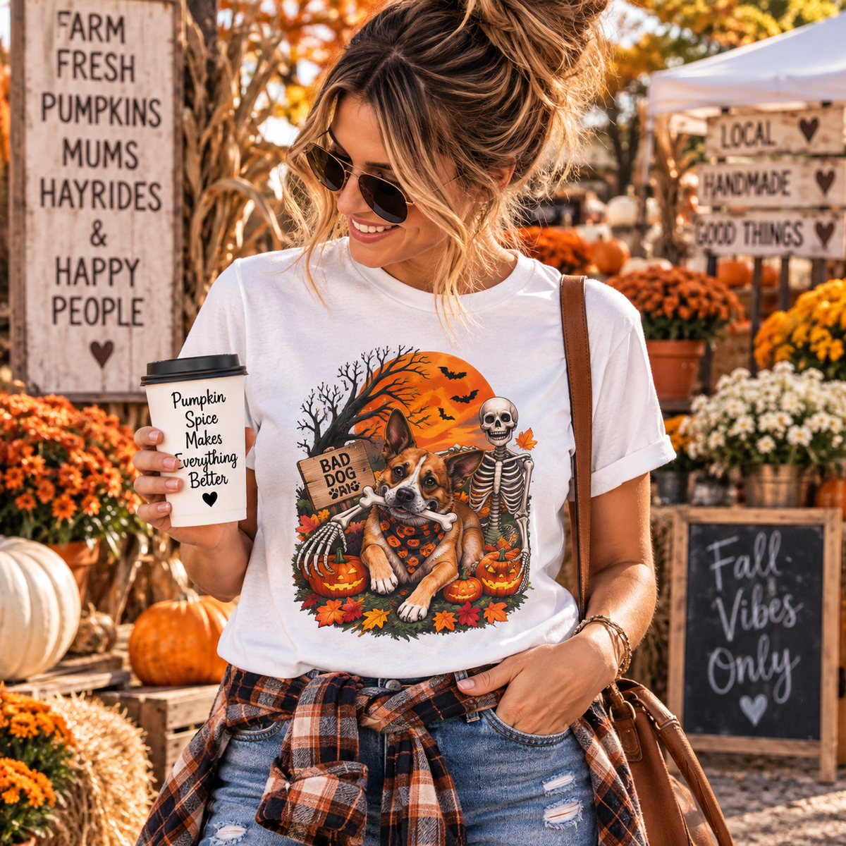 Funny Halloween Dog Shirt, Skeleton Arm Dog Tee, Spooky Dog Mom Shirt, Halloween Pet Lover Gift