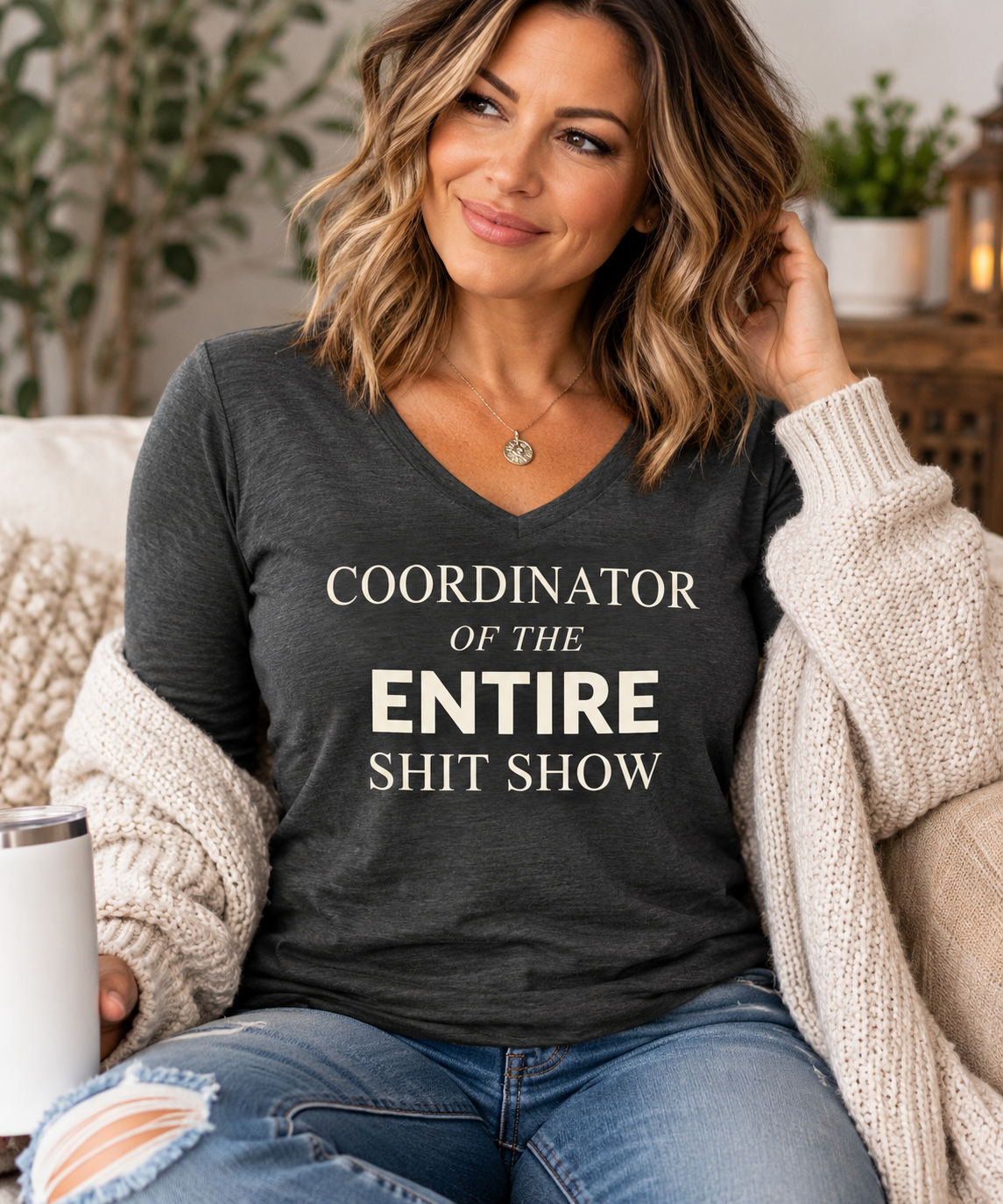 Women's V-Neck Long Sleeve Tee — Classic Fan Favorite