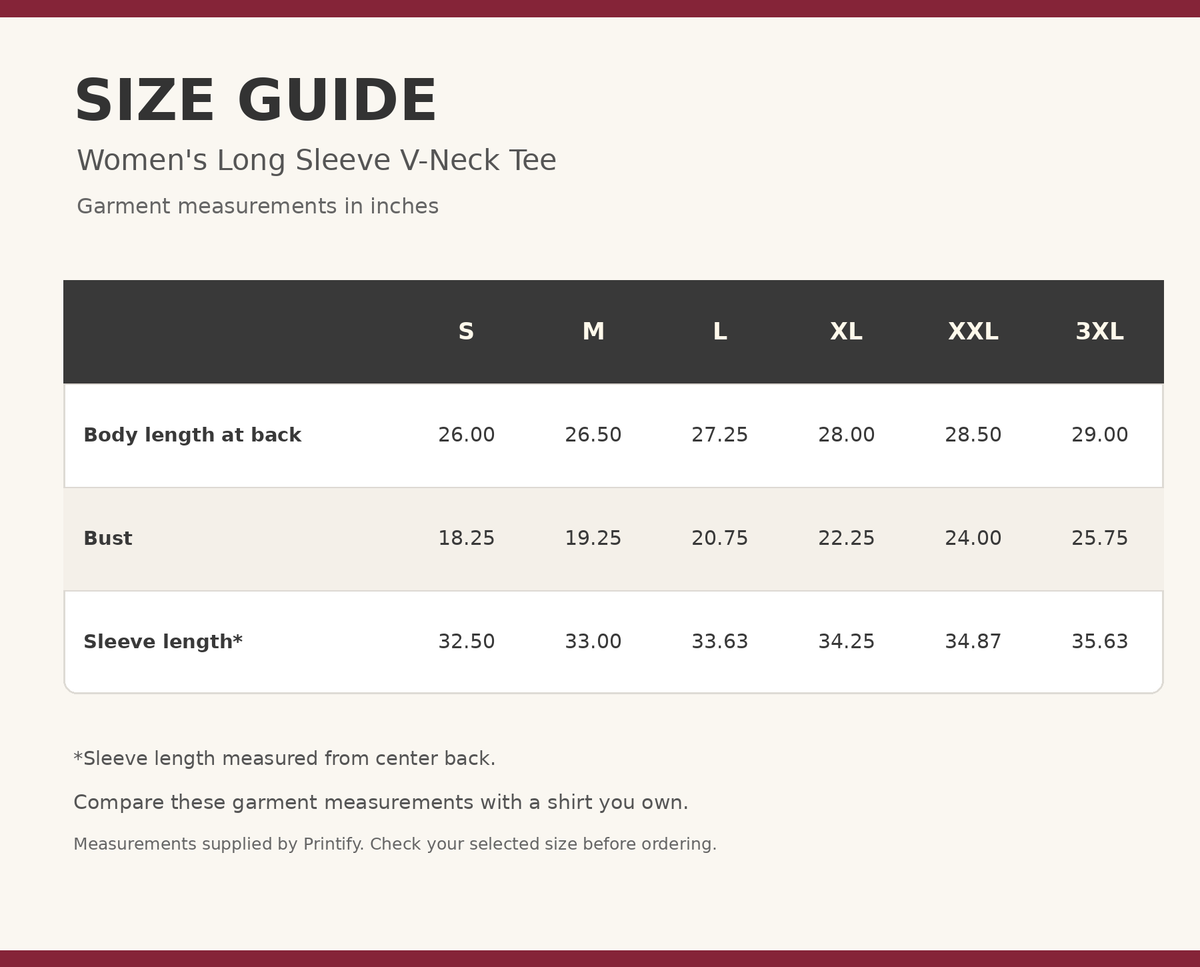 Women's V-Neck Long Sleeve Tee — Classic Fan Favorite