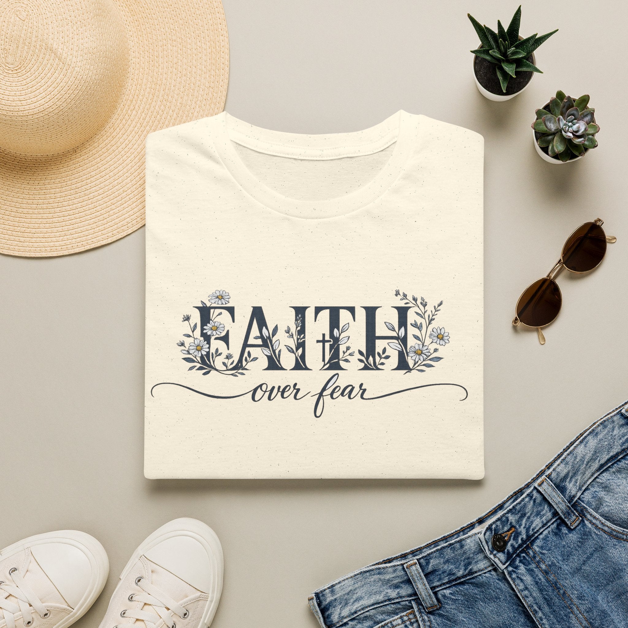 Daisies Faith Over Fear T-Shirt