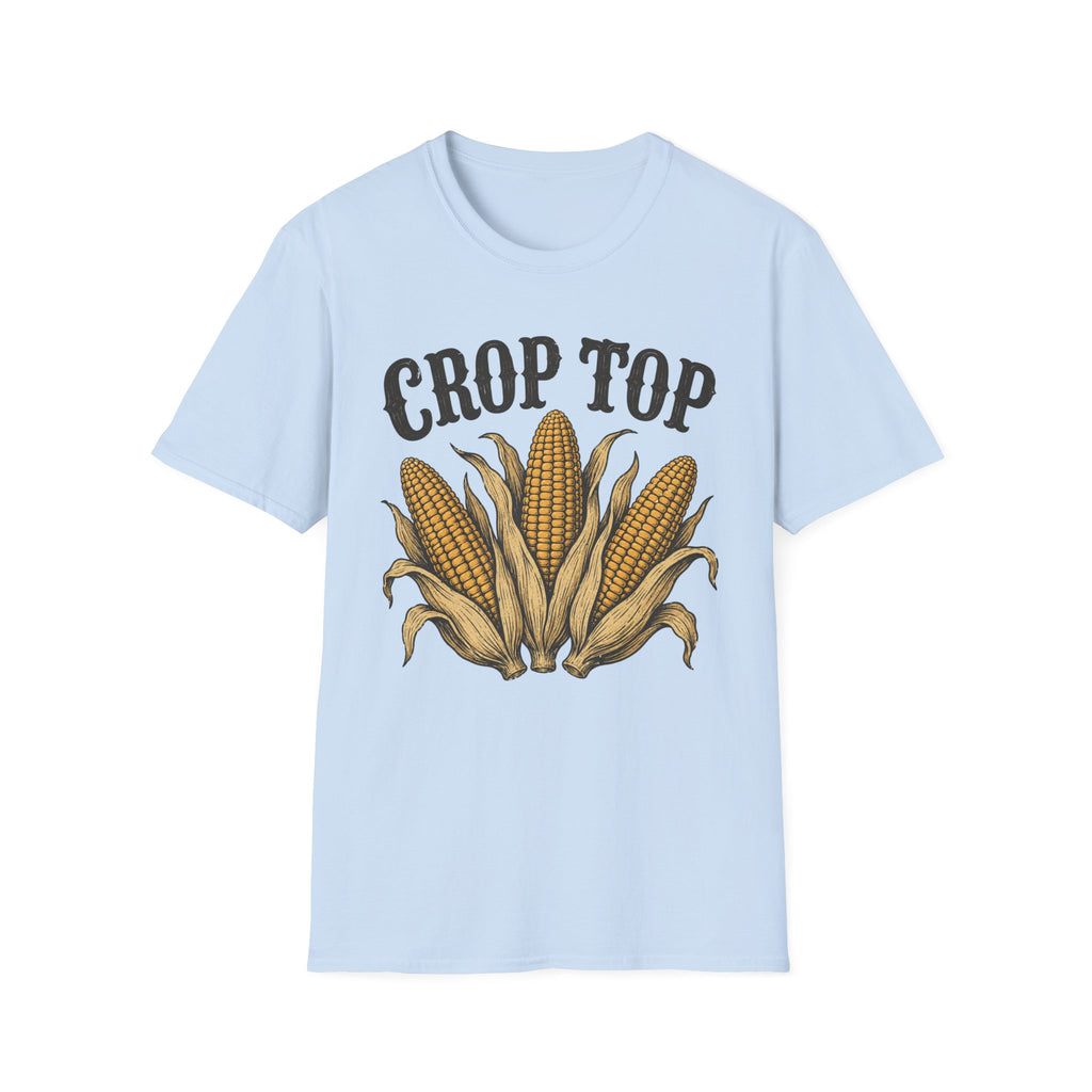 Crop Top T‑Shirt — Corn Graphic Farm Tee