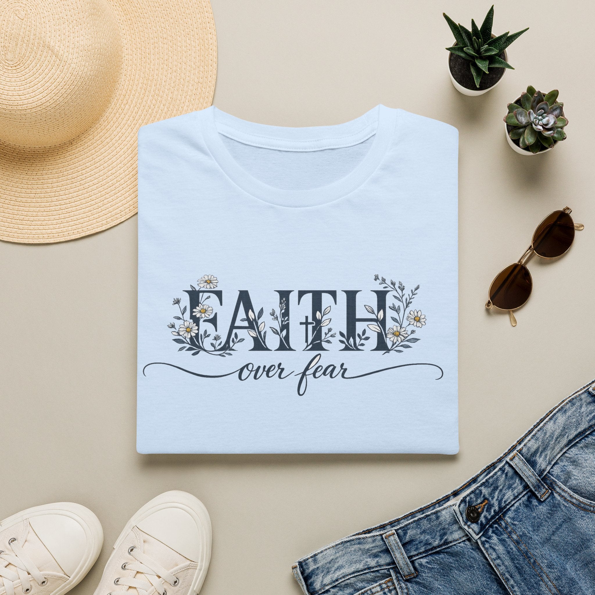 Daisies Faith Over Fear T-Shirt