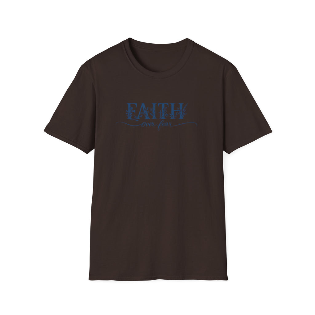 Faith Over Fear Christian T-Shirt | Floral Faith Graphic Tee | Inspirational Religious Shirt | Women's Church Gift