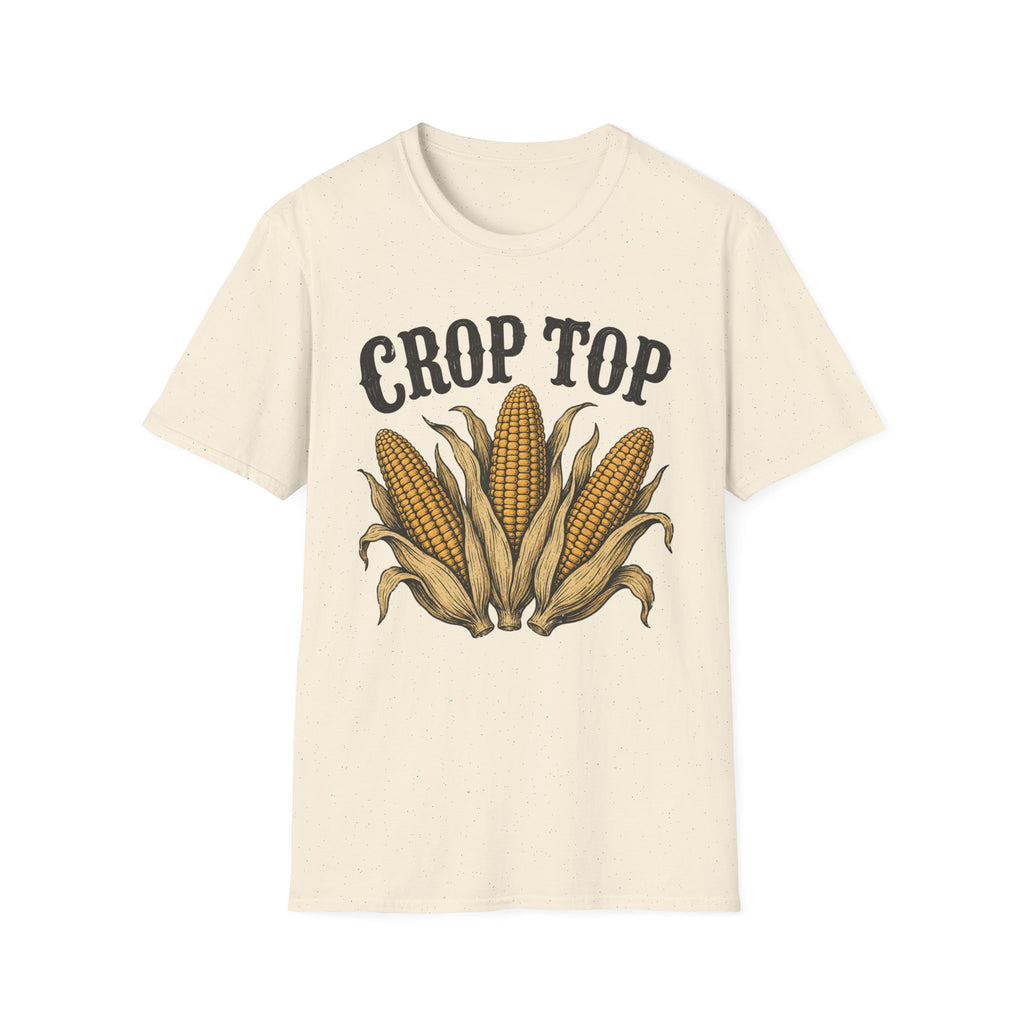 Crop Top T‑Shirt — Corn Graphic Farm Tee
