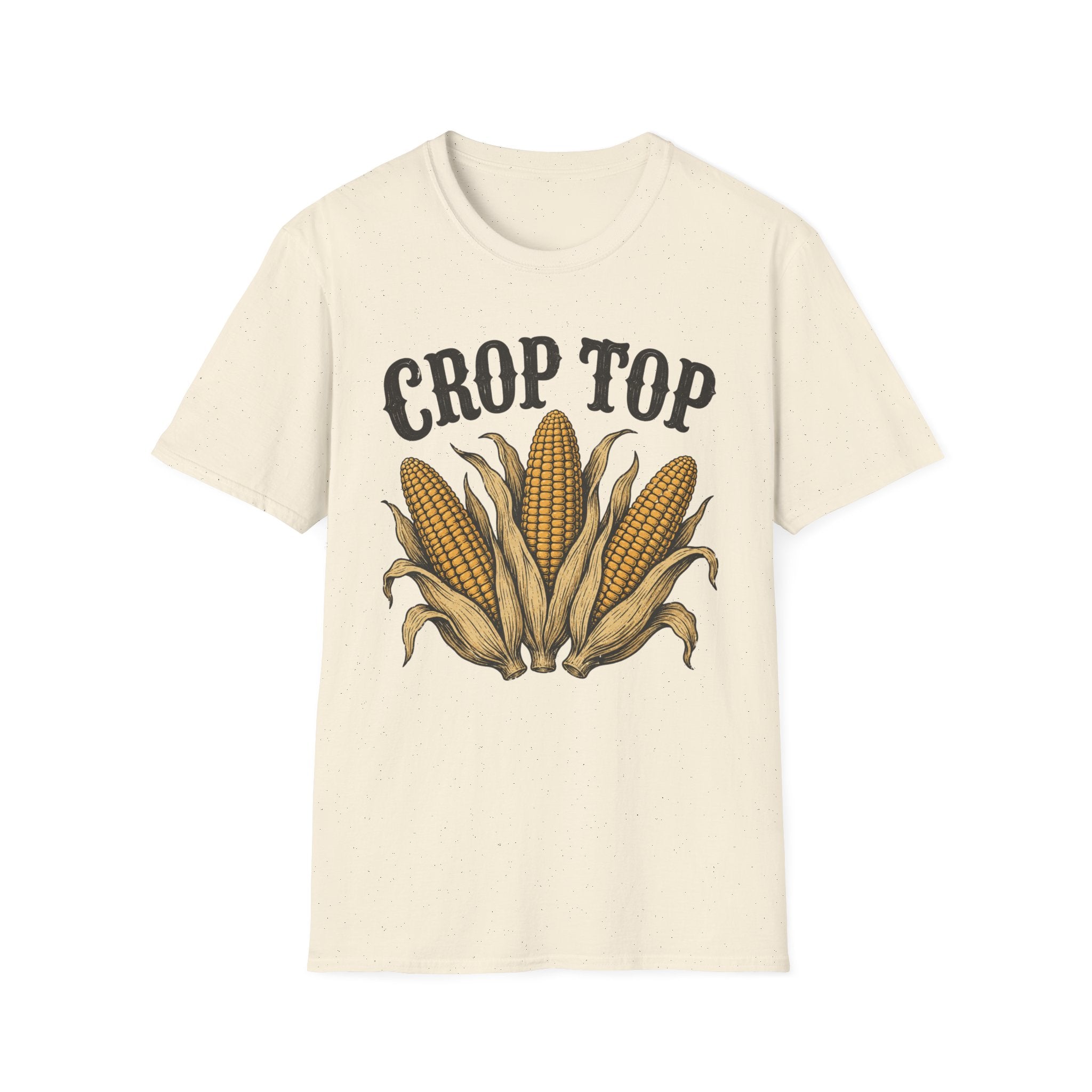 Crop Top T‑Shirt — Corn Graphic Farm Tee