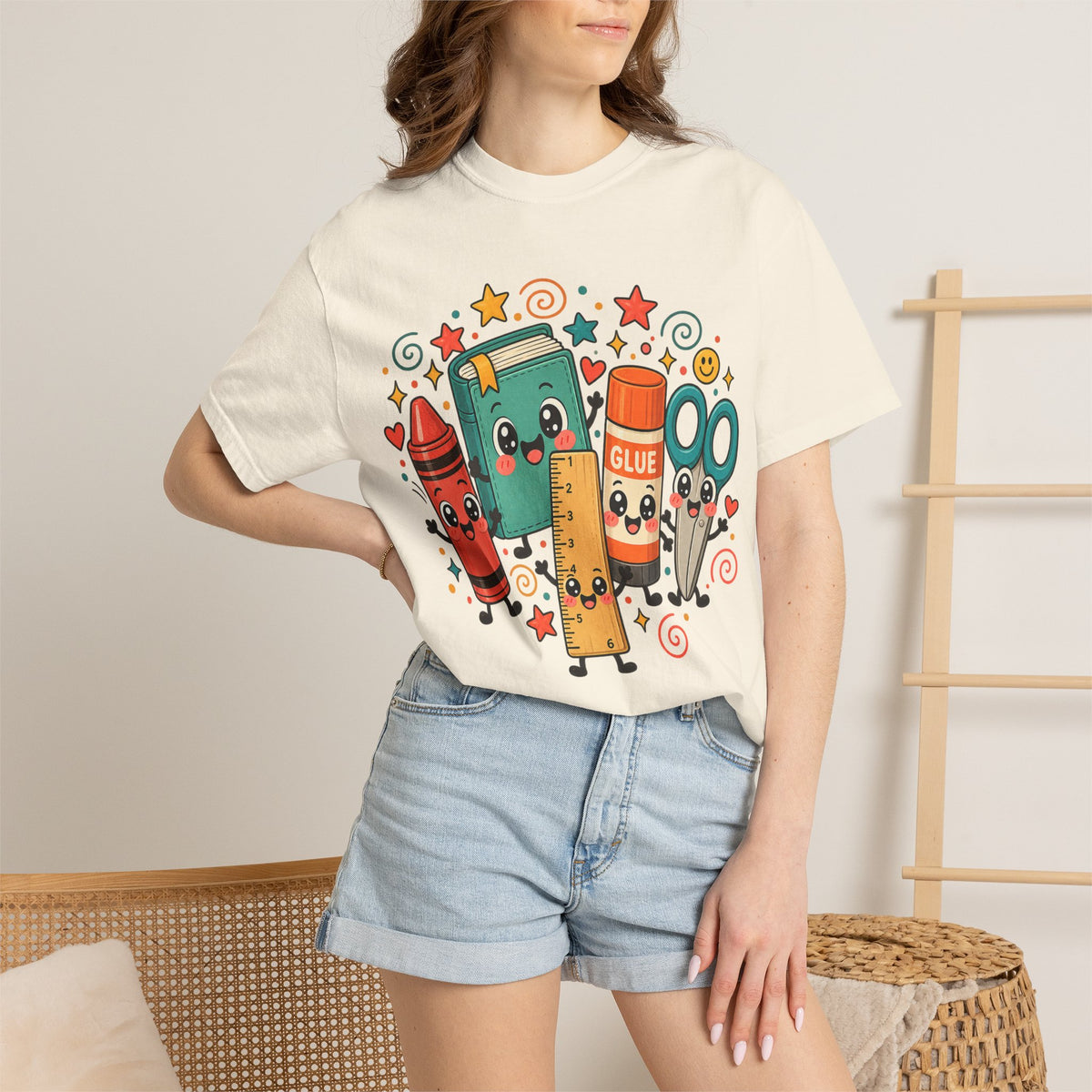 Cute Teacher School Supplies Shirt | Retro Classroom Teacher Tee | Back to School Gift
